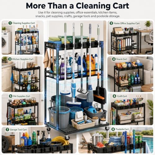Cleaning Supplies Organizer Cart - Image 6
