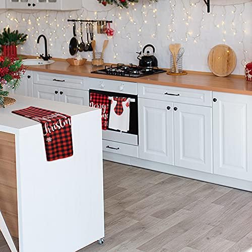 Honoson Christmas Kitchen Towels Ultra Absorbent Dish Quick to Drying Buffalo - Image 4