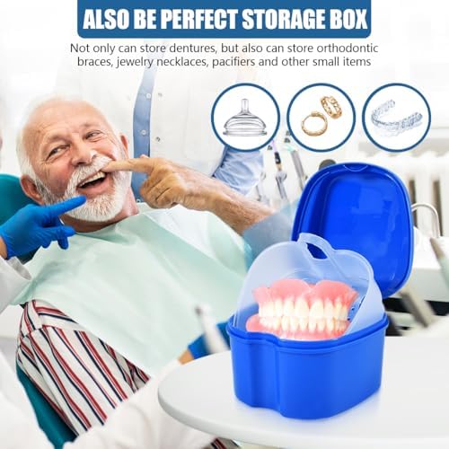 KISEER 2 Pack Denture Bath Case Cup Box Holder Storage Container - Image 5