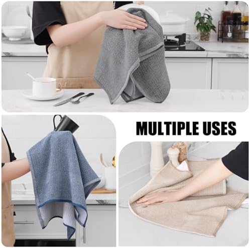 Homaxy 380 GSM Cotton Premium Kitchen Towels 6 Pack - Image 4