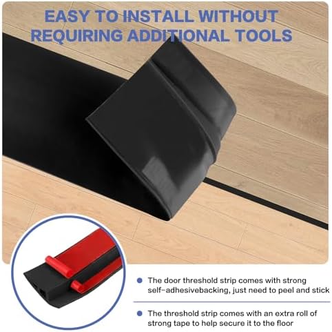 Floor Transition Strip Vinyl Door Threshold Ramp Self Adhesive Carpet Edging - Image 3