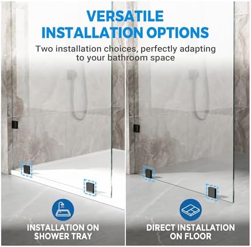 Extra Tall Shower Glass Panel Fixed, 34 x 80 inch Shower Screen - Image 5