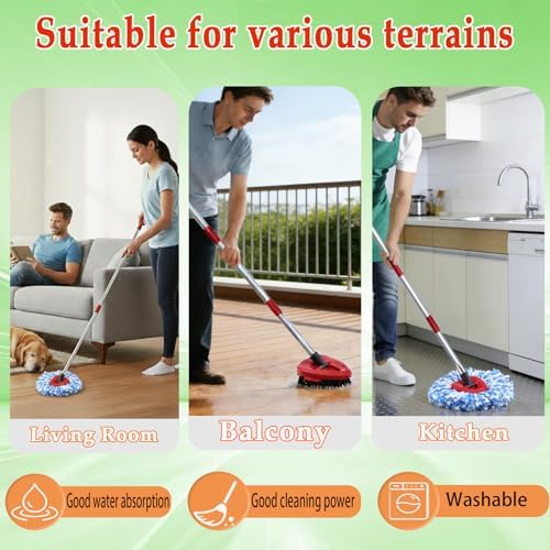 RinseClean Spin Mop Replacement Head Spin Mop Refills - Image 3