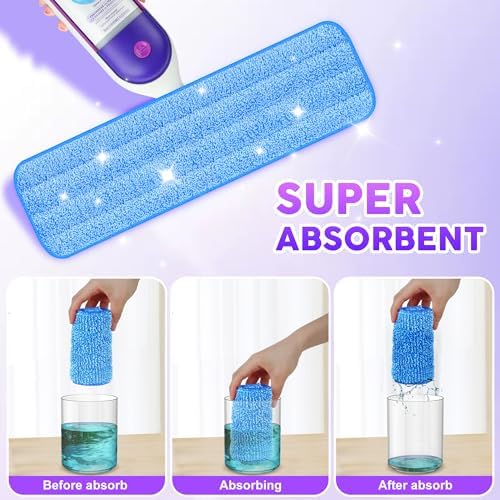 Reusable Mop Pads for Swiffer PowerMop, Mop Refills for Multi-Surface Floor - Image 7