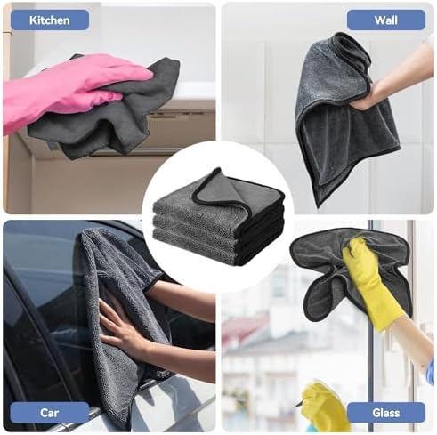 Shiny Cleaning Wipes Shower Cleaning Cloths- 3pcs Super Absorbent Microfiber - Image 2