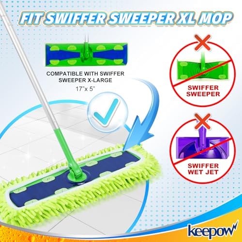 KEEPOW Reusable Microfiber Mop Pads Compatible - Image 2