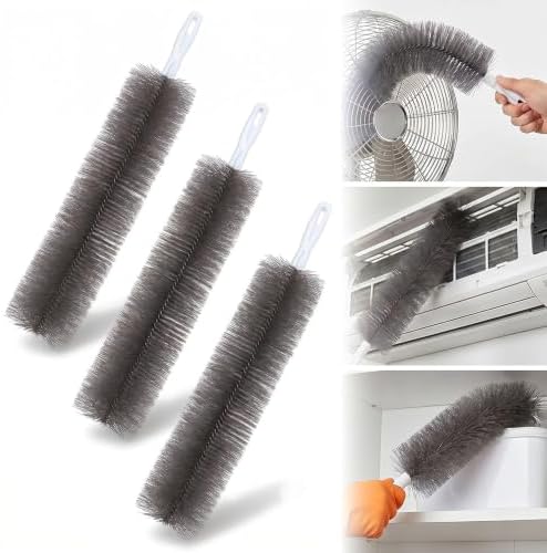 Bendable Microfiber Head, Fan Cleaner Brush, Reusable Fan Brush Cobweb Duster by BNGXR