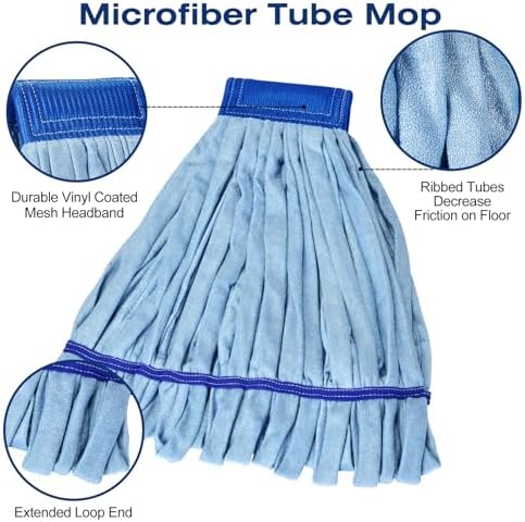 Matthew Cleaning Microfiber Tube Mop Heavy Duty Mop Head Replacement, Excellent - Image 2