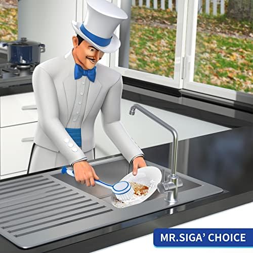 MR.SIGA Round Dish Brush with Suction Cup - Image 2