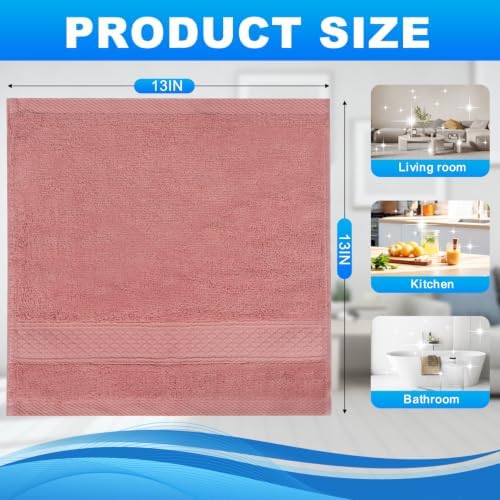 Washcloths Set, 13x13 Inch 8 Colors - Image 2