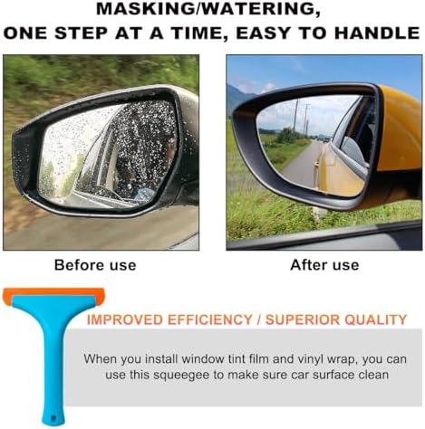 KVAEY 2 PCS Small Silicone Window Squeegee, 5.9 Inch Car Windshield Water Blade - Image 6