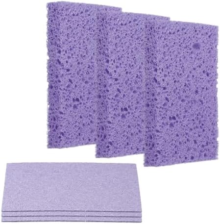uxcell 6Pcs Cellulose Sponges, Square Kitchen Clean Sponges Non-Scratch by uxcell
