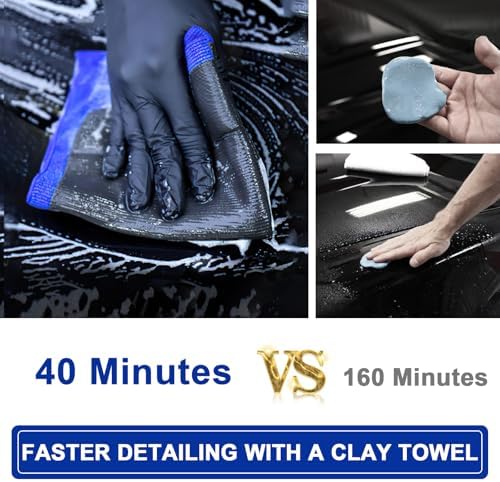 Clay Towel Auto Detailing 1 Pack, Fine Grade Microfiber Chamois Towel - Image 3
