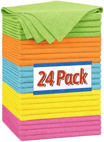 FIXSMITH Shop Towels, Microfiber Cleaning Cloth Bulk, 24 Pack Microfiber Towels by FIXSMITH