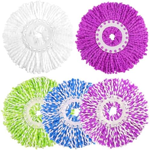 NICEMOVIC 5 Pack Spin Mop Replacement Head by NICEMOVIC