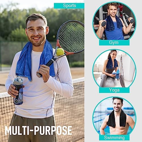 SINLAND Microfiber Gym Towels, Workout Sweat Towel 16x32In - Image 6