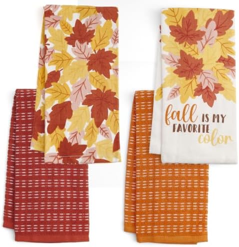 Ritz 4-Piece Kitchen Towel Set, More Falling Layers Textured Terry, 100% Cotton by RITZ