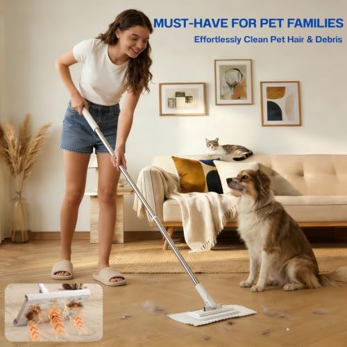 Hands Free Multi Purpose Flat Mop One Click Shark Tooth Grip - Image 4