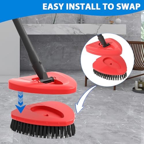 2-Pack Replacement Spin Mop Scrub Brush Heads - Image 4