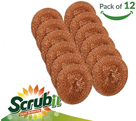 12 Pack Copper Coated Scourers by SCRUBIT – Scrubber Pad Used - Image 2