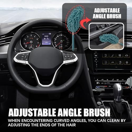 2PCS Car Interior Duster with Extension Pole, Car Detailing Supplies, Soft - Image 3