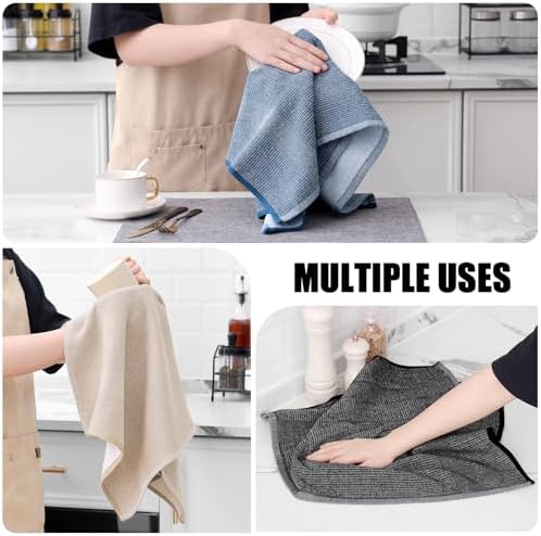 Homaxy 380 GSM Cotton Premium Kitchen Towels 6 Pack - Image 4