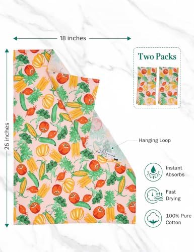 Flour Sack Kitchen Towels 2 Pack, 18x26 Inch - Image 2