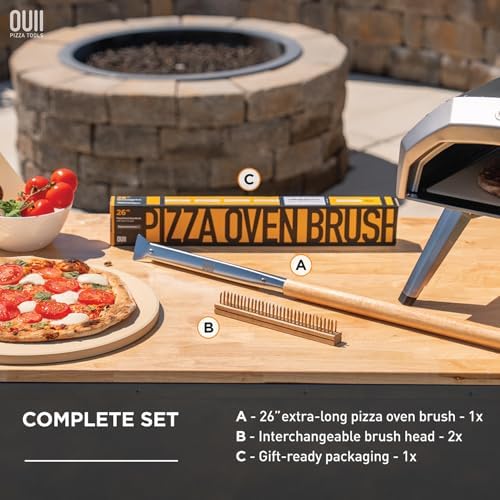 26'' Pizza Oven Brush with Stone Scraper - Image 6