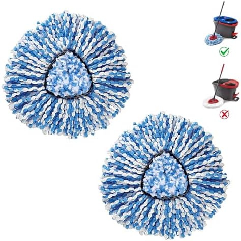 BonusLife 2-Pack Mop Head for O-Ceda RinseClean Spin Mop Refill 2-Tank System by BonusLifeInc