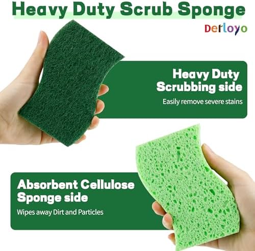12 Count Heavy Duty Scrub Dish Sponges - Image 2