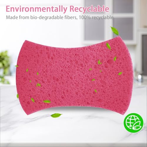 6 Pack Non-Scratch Cellulose Scrub Sponge, Cellulose Sponges, Heavy Duty - Image 6
