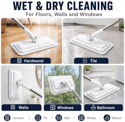 Hands Free Towel Mop, Self-Locking Flat Mop - Image 3