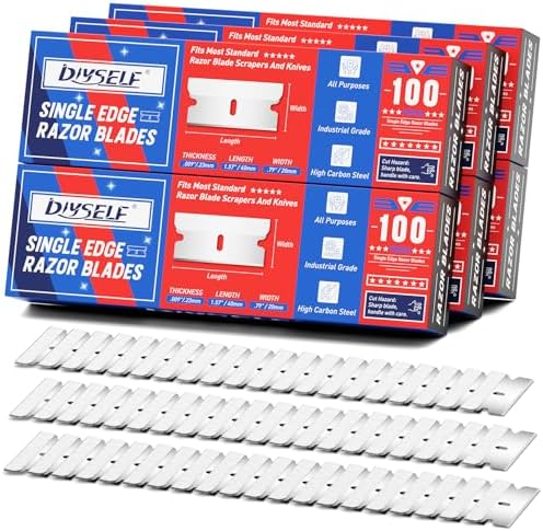 DIYSELF 600-Pack Single Edge Razor Blades, Industrial Scraper Razor Blades by DIYSELF