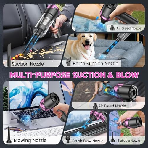 KMM Handheld Car Vacuum Cleaner, Hand Held Vacuum & Air Duster - Image 5
