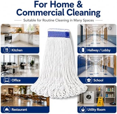 Tidy Monster 24 oz Loop End Mop Head, Heavy Duty Mop Head Replacement - Image 6