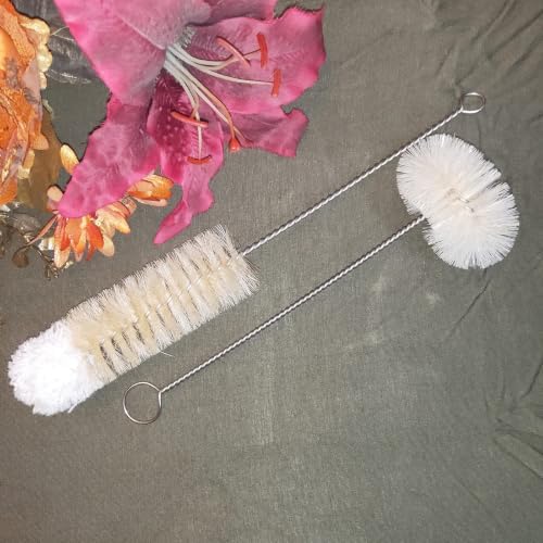 Bottle Brushes Thin Long Handle X 2, Natural Boar Bristle Set - Image 5