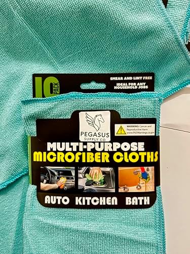 Multi-Purpose Microfiber Cleaning Cloths, 12x12 Inch, 10 Pack, - Image 3