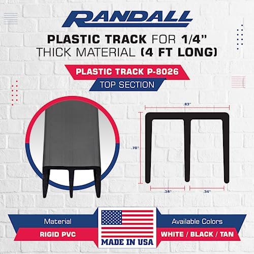Randall Manufacturing 1/4" Plastic Sliding Door Track - Image 4