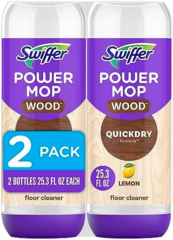 Swiffer Power Mop Wood Refill Solution, QuickDry Hardwood Floor Cleaner by Swiffer