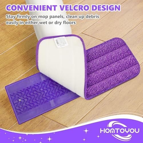 HOMTOYOU Reusable Mop Pads for Swiffer PowerMop: 6 Pack Microfiber Refills - Image 6