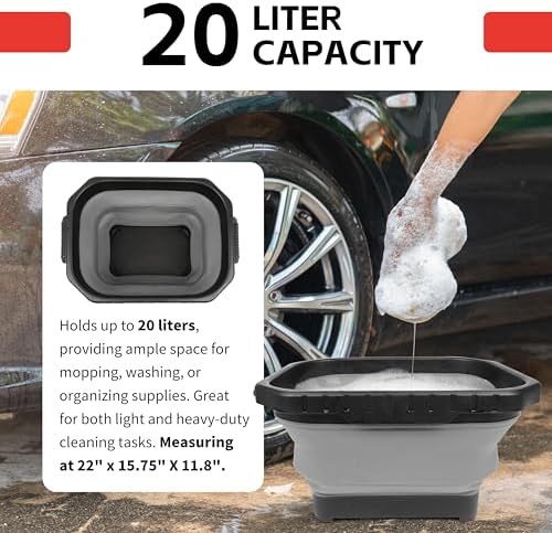 MaxWorks 51241 Collapsible Silicone Bucket – 5.3 Gallon Capacity - Image 4