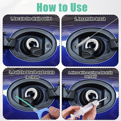 6pcs Car Auto Sunroof Drain Cleaning Tool Kit, Round Handle 5m/196.85in Long - Image 5