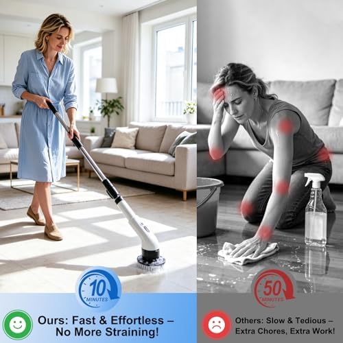Electric Spin Scrubber, Cordless Shower Scrubber - Image 2