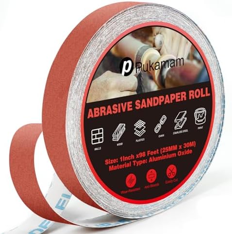 Emery Cloth Roll 180 Grit 1" x 98' by Pukamam