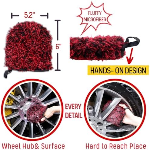 oesee Microfiber Wheel Brush Kit- Microfiber Wheel Brush, Long Handle Wheel - Image 5