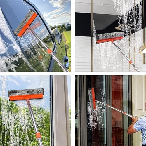 Window Squeegee for Window Cleaning, Squeegee Window Cleaner Tool 2 in 1 Car - Image 5
