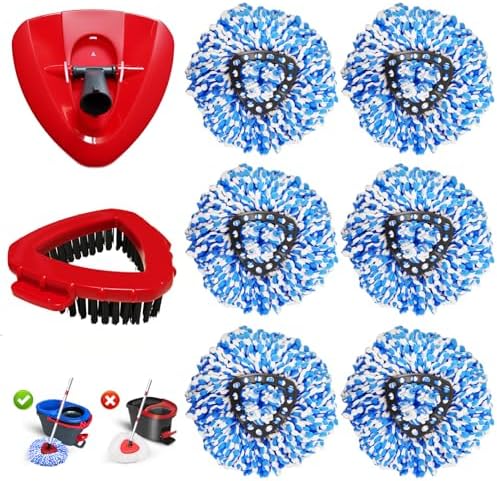 8-Pack Spin Mop Head Replacement by Pkulater
