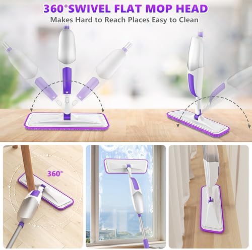 Microfiber Spray Mops for Floor Cleaning Wet Dry Use for Wood Laminate Tile - Image 4