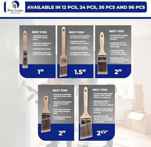 Pro Grade Paint Brushes, Paint Brush Set - Image 3