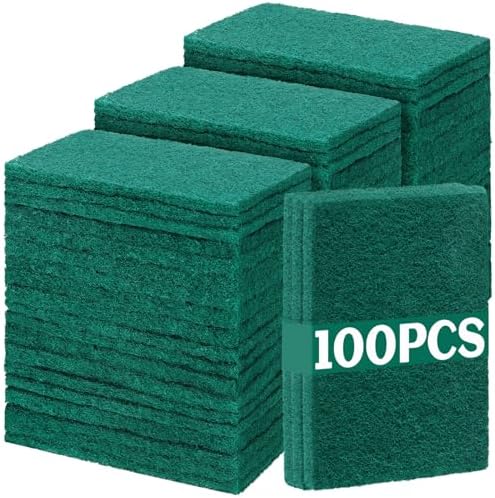 Hoolerry 100 Pcs Heavy Duty Scouring Pads Bulk by Hoolerry
